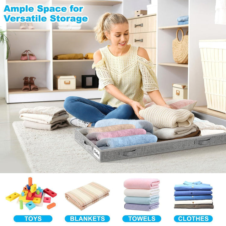 Under-Bed Storage Organizer with Zippered Closure