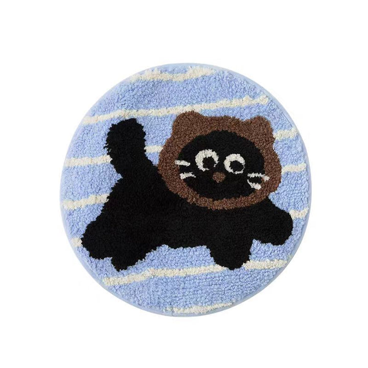 Apple-Themed Plush Bath Mat Bowlift