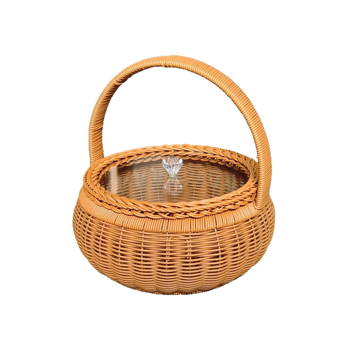 Handcrafted Woven Picnic Basket Bowlift
