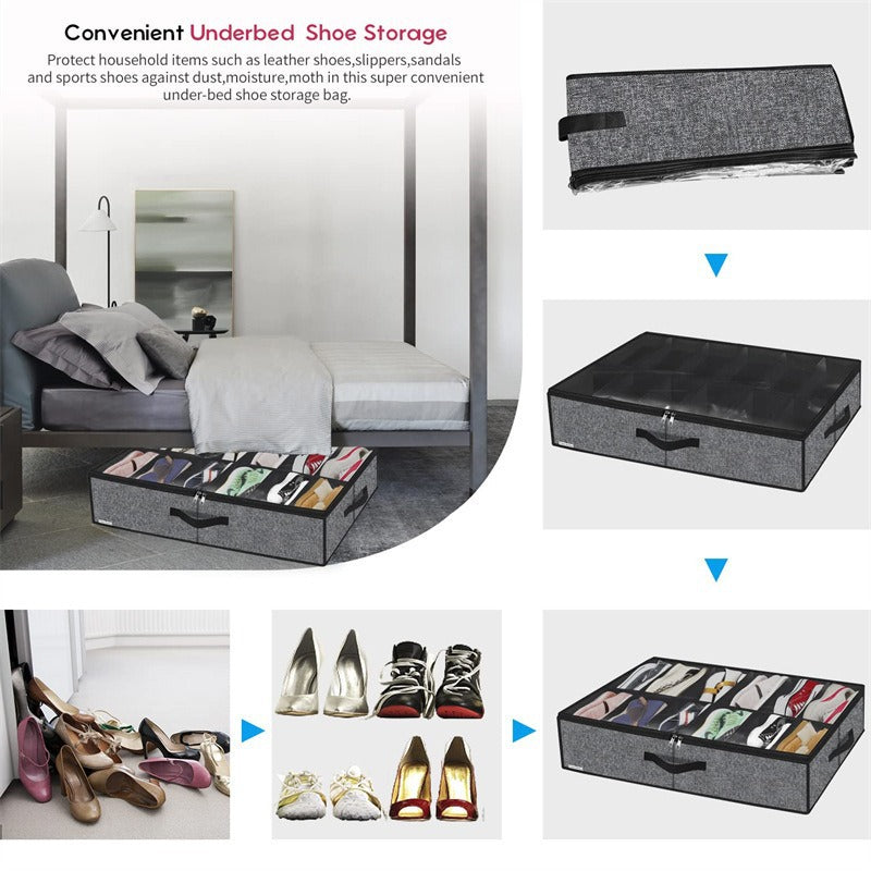 Underbed Storage Organizer with Clear Top