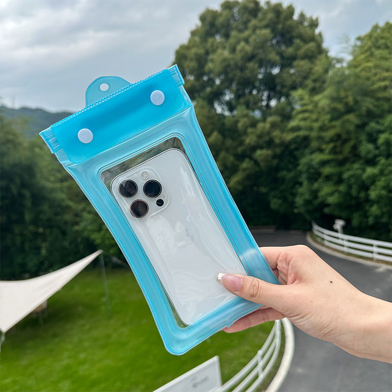 Waterproof phone pouch with adjustable lanyard and transparent touch-sensitive sleeve Bowlift