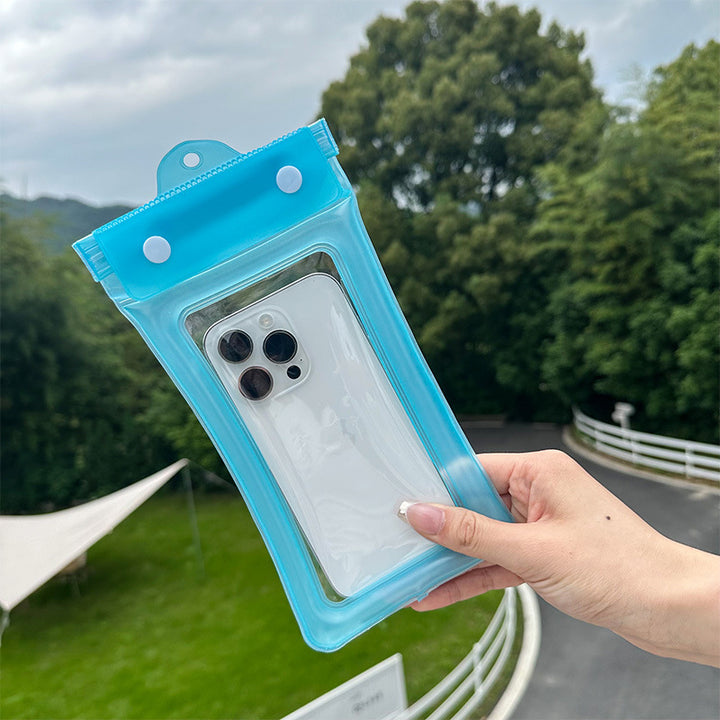 Waterproof phone pouch with adjustable lanyard and transparent touch-sensitive sleeve Bowlift