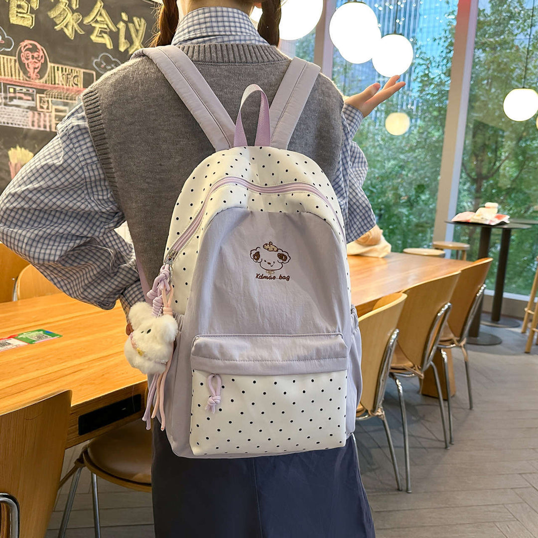 Playful Polka Dot Backpack Bowlift