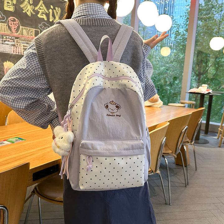 Playful Polka Dot Backpack Bowlift