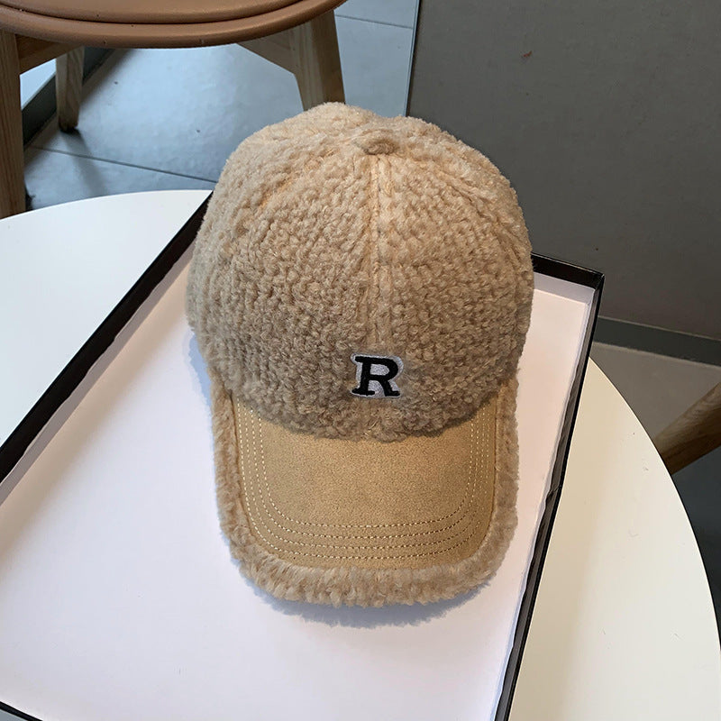 Women's Fuzzy Plush Baseball Cap Bowlift