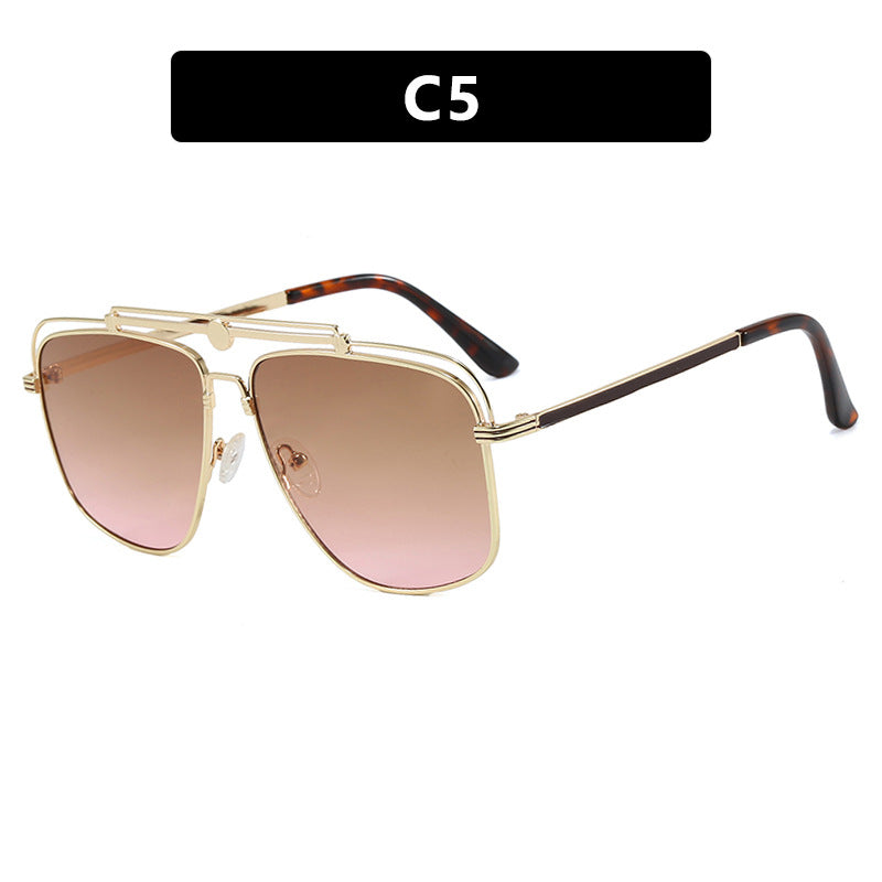 Women's elegant square sunglasses with gold accents Bowlift