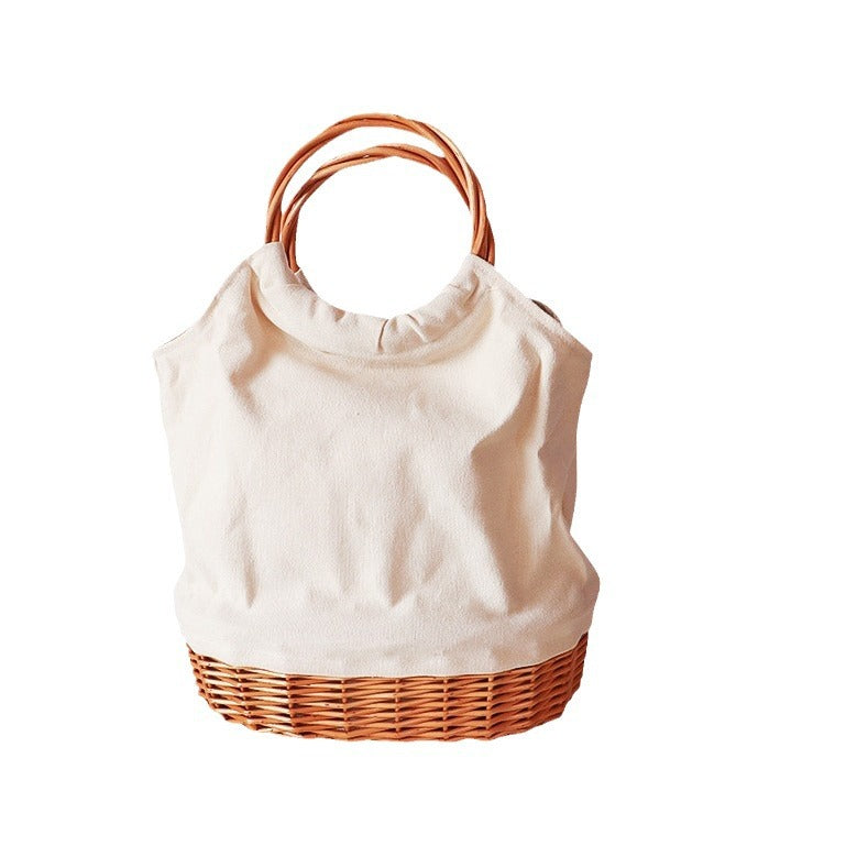 Stylish Woven Basket Tote Bowlift