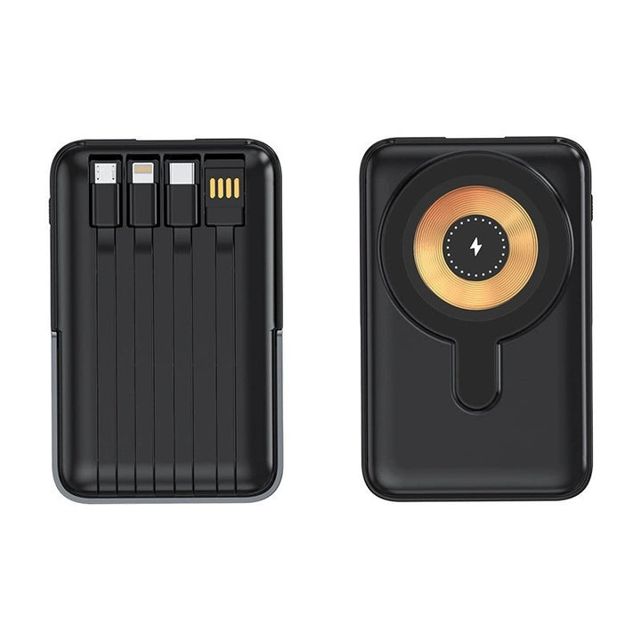 Portable power bank with multifunctional charging cables Bowlift