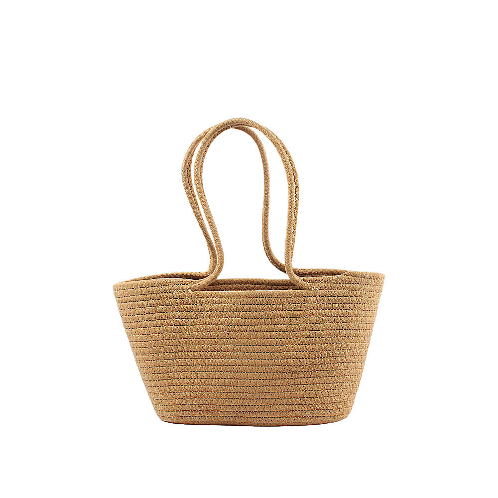 Basket bag with playful lace accent Bowlift