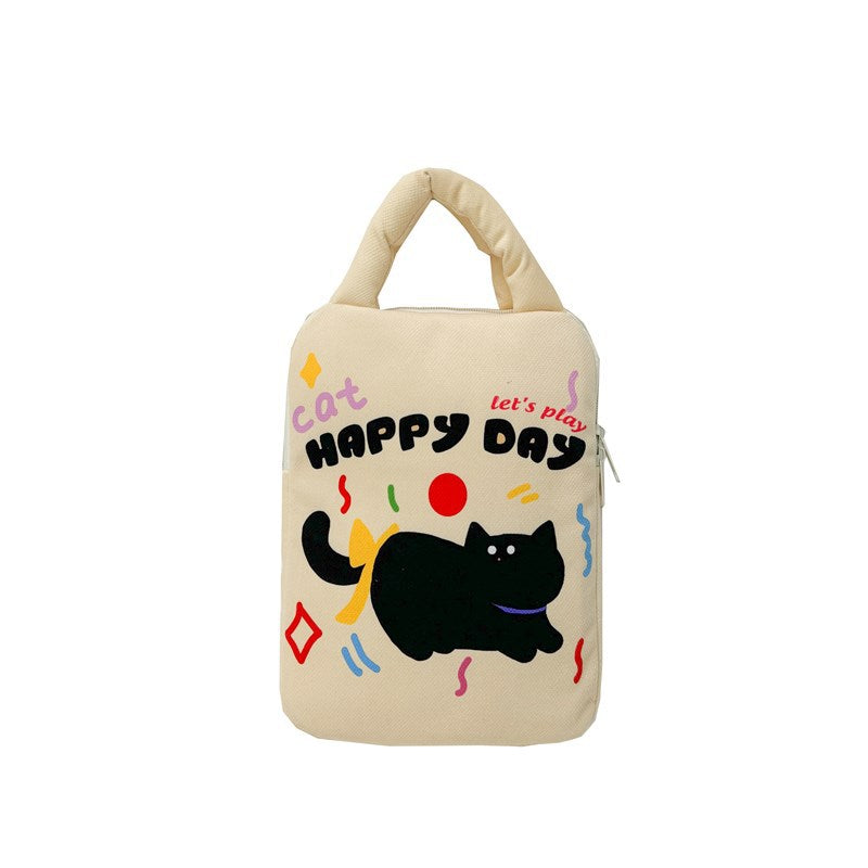Laptop bag with creative cat pattern Bowlift