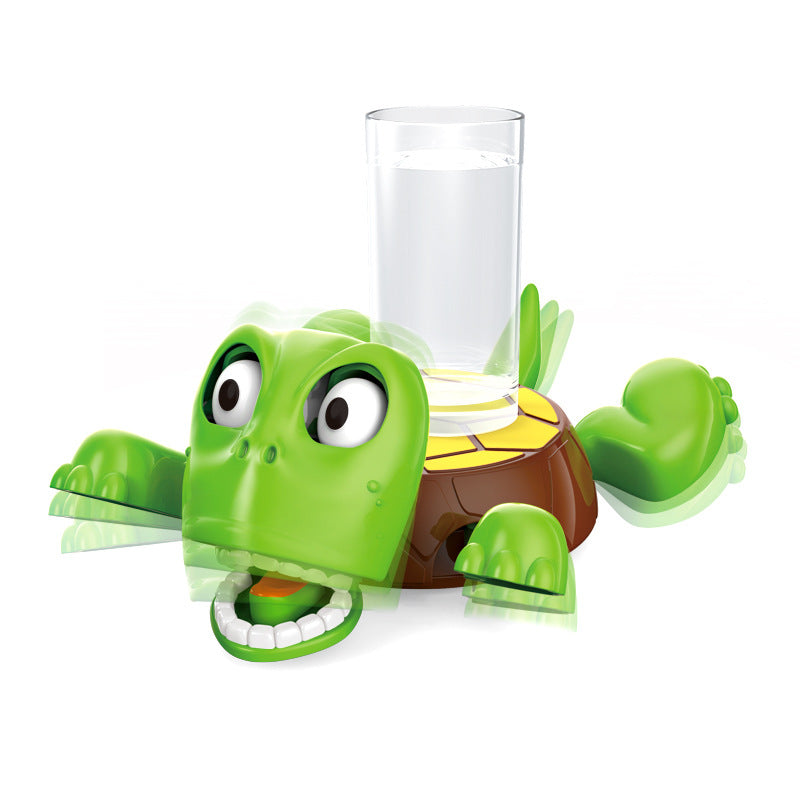 Interactive Turtle Drink Coaster With Animated Mouth, Moving Limbs And Shock-Sensor Surprise