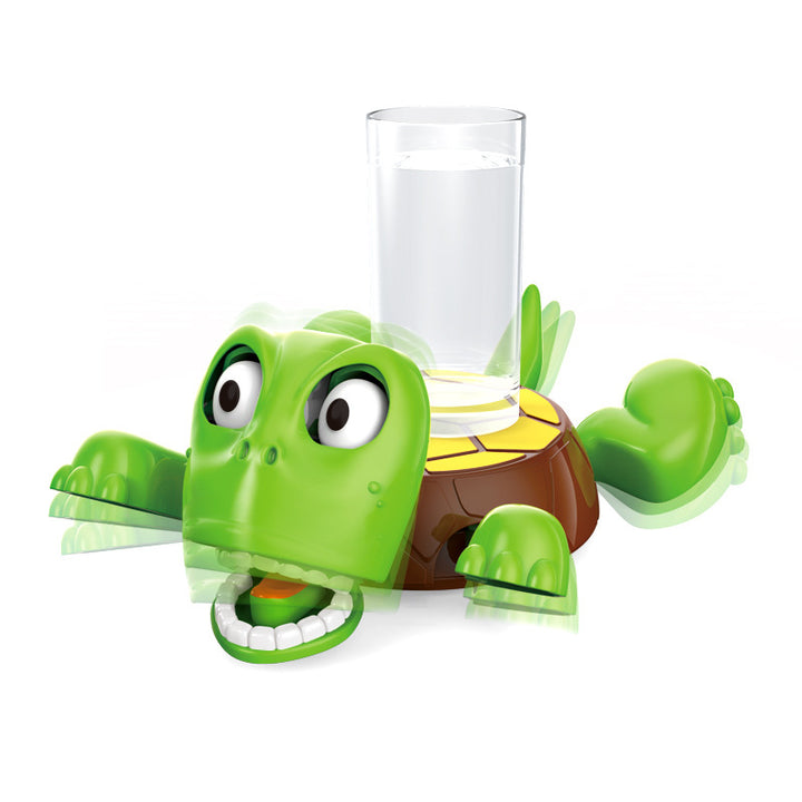 Interactive Turtle Drink Coaster With Animated Mouth, Moving Limbs And Shock-Sensor Surprise