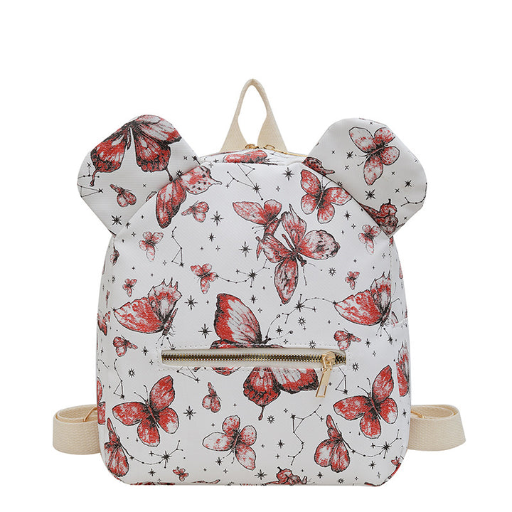 Cute Butterfly Print Mini Backpack Bowlift