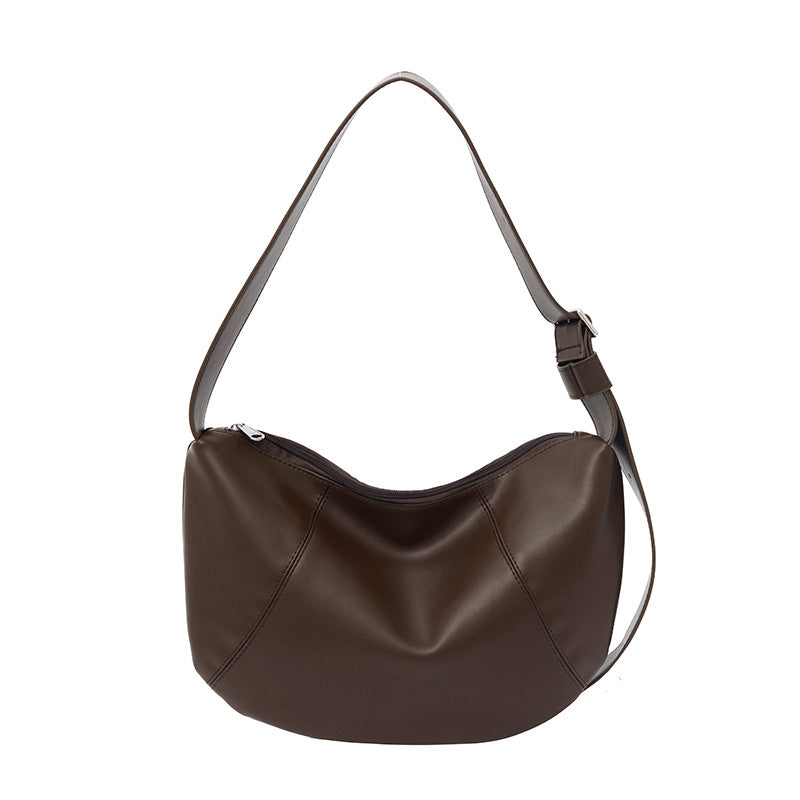 Fashionable shoulder bag with adjustable shoulder strap and sturdy zipper Bowlift