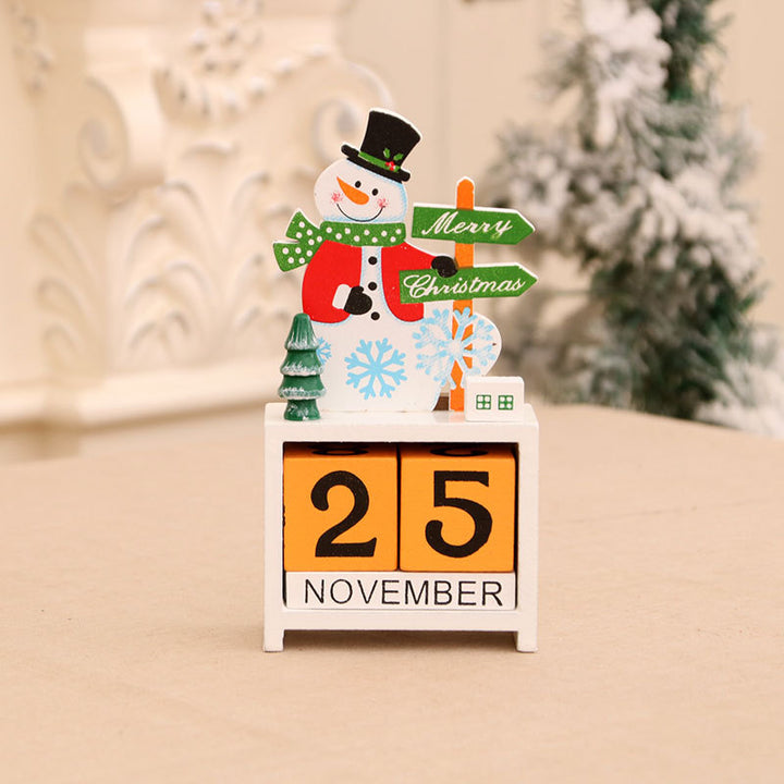 Decorative Wooden Calendar Figurine Bowlift