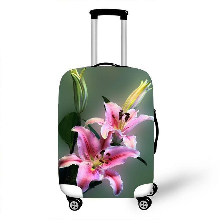 Women's hardshell travel suitcase with floral design Bowlift