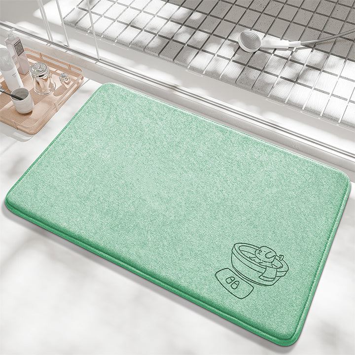 Playful Bunny Design Bath Mat Bowlift