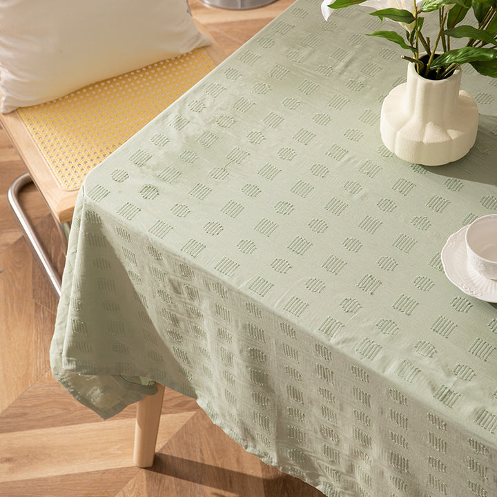 Rectangular tablecloth with jacquard-like structure, water-repellent surface and easy-care fabric Bowlift