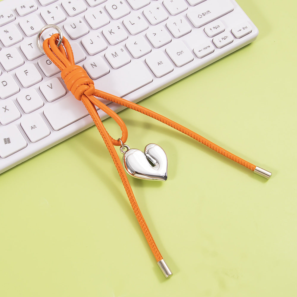 Heart-Shaped Charm Keychain Bowlift