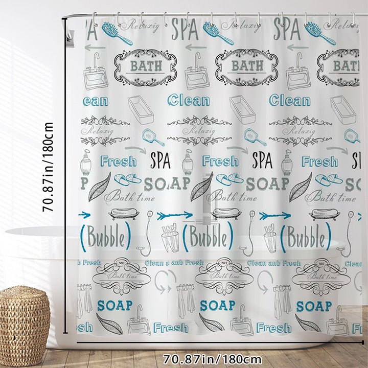 Decorative Shower Curtain Bowlift