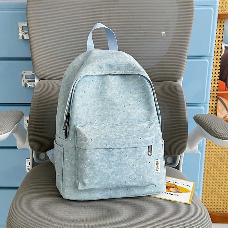 Casual Lightweight Backpack with Polka Dot Design Bowlift