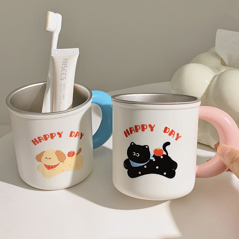 Insulated drinking cups with cheerful dog design Bowlift