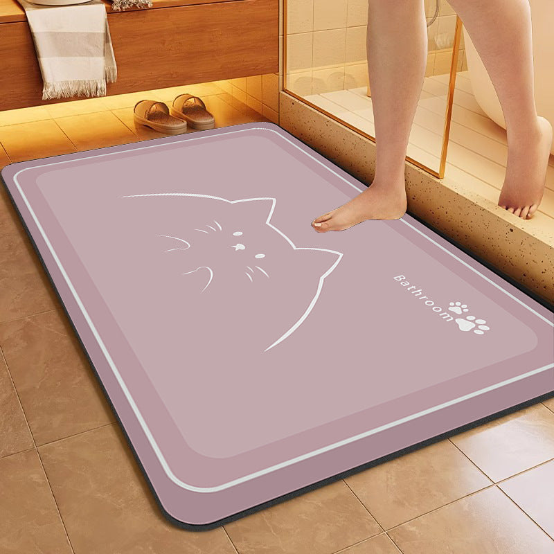 Cat-Themed Bath Mat Bowlift