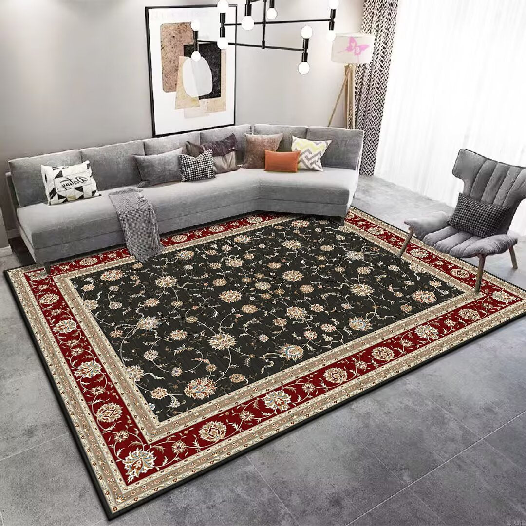Vintage Floral Patterned Area Rug Bowlift