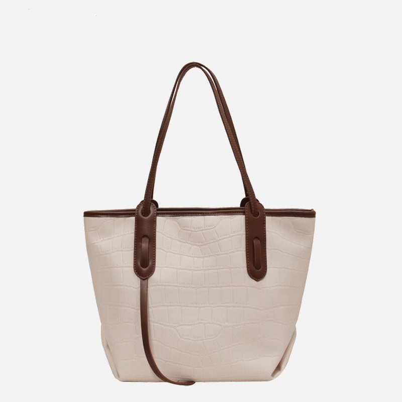 Crocodile-Embossed Tote Bag Bowlift