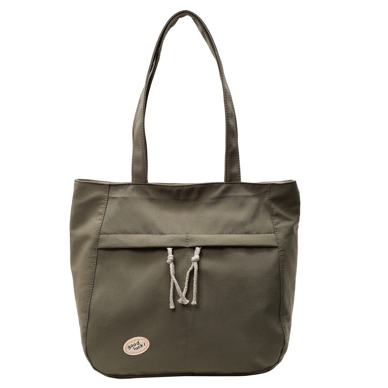 Casual Multi-Pocket Canvas Tote Bag Bowlift