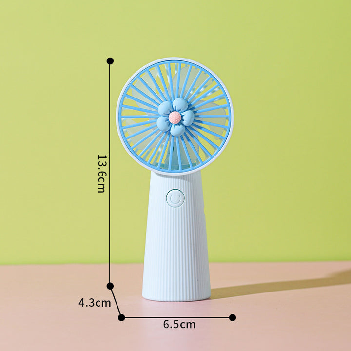 Flower-Themed Handheld Cooling Fan Bowlift