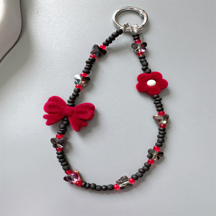 Cute Beaded Charm Phone Strap Bowlift