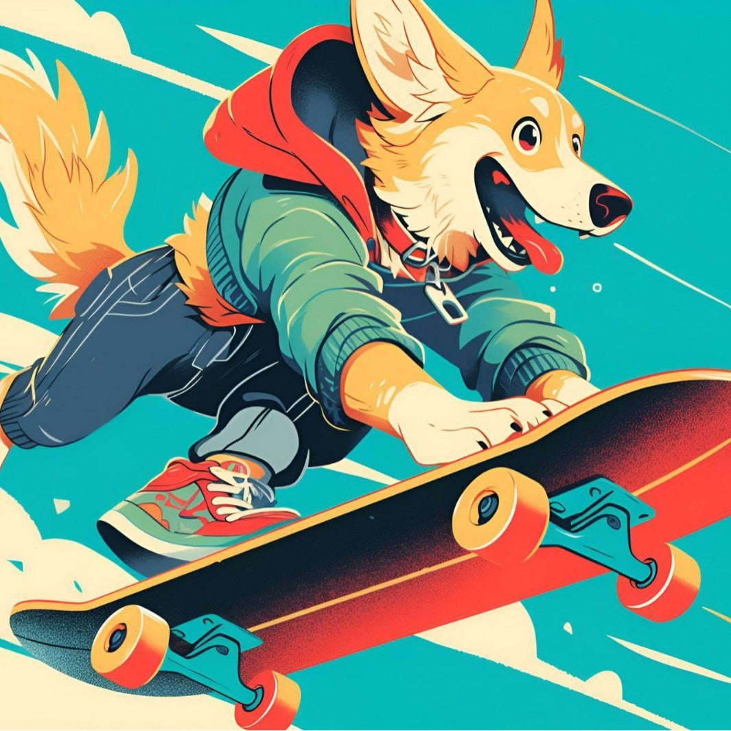 Unicorn-Themed Graphic Skateboard Bowlift