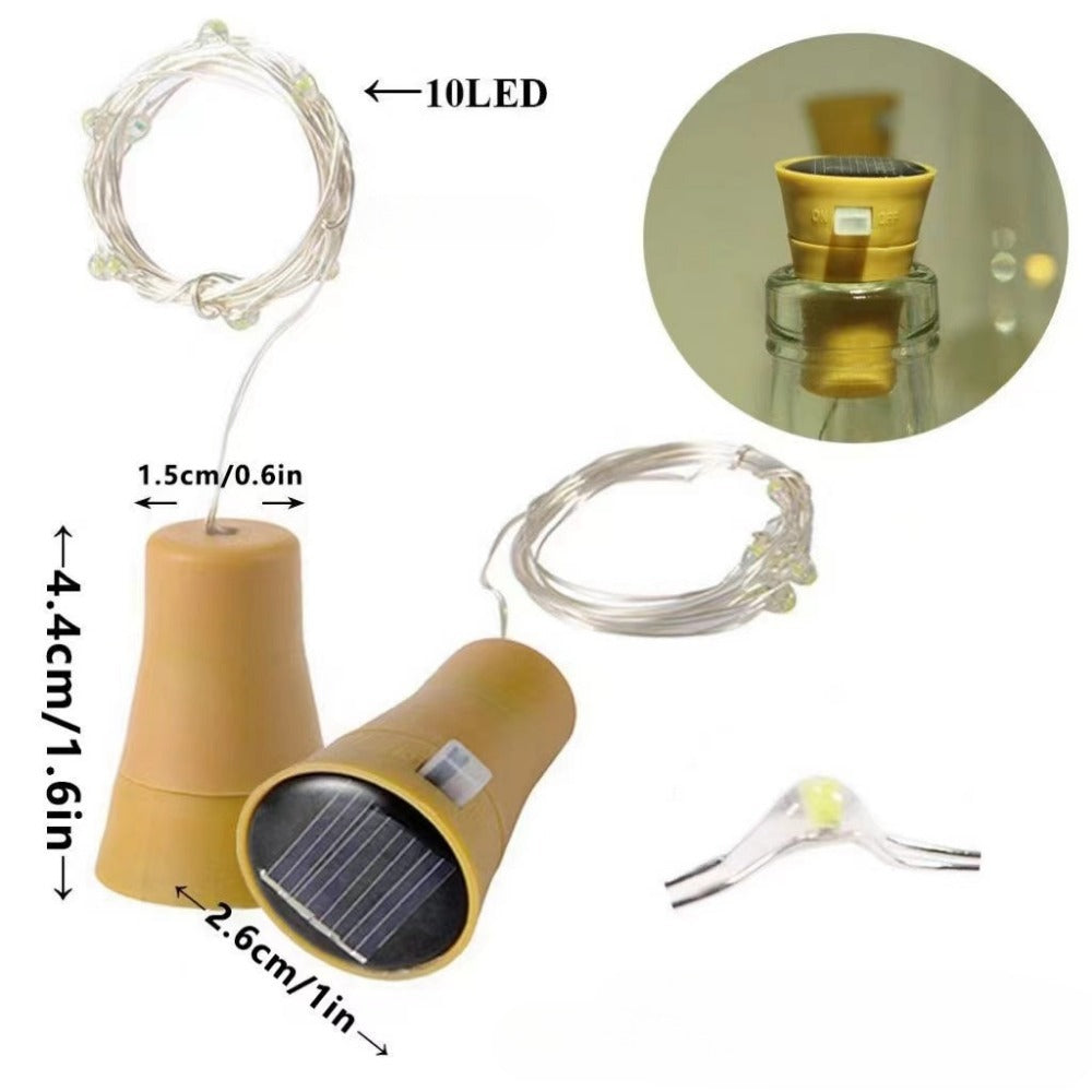 LED Bottle Stopper Fairy String Lights With Waterproof Battery Cap And Flexible Copper Wire Bowlift