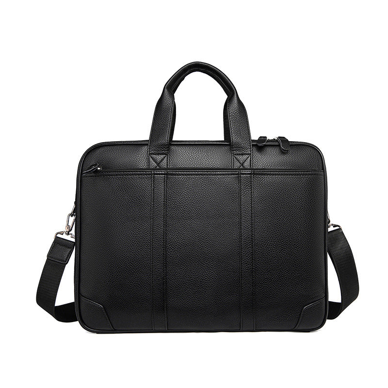 Classic Leather Business Laptop Briefcase Bowlift