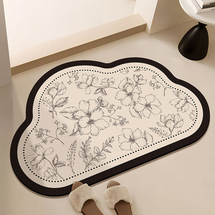 Floral-Printed Bath Runner Bowlift