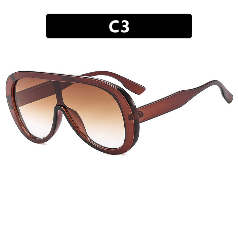 Women’s futuristic sports sunglasses with wide lens and UV protection Bowlift