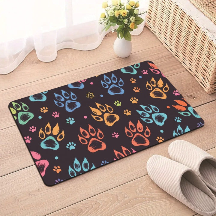 Decorative Pet-Themed Bath Mat Bowlift
