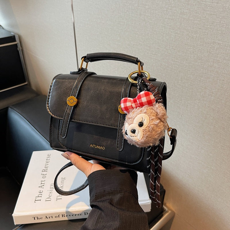 Compact Leather Handbag Bowlift