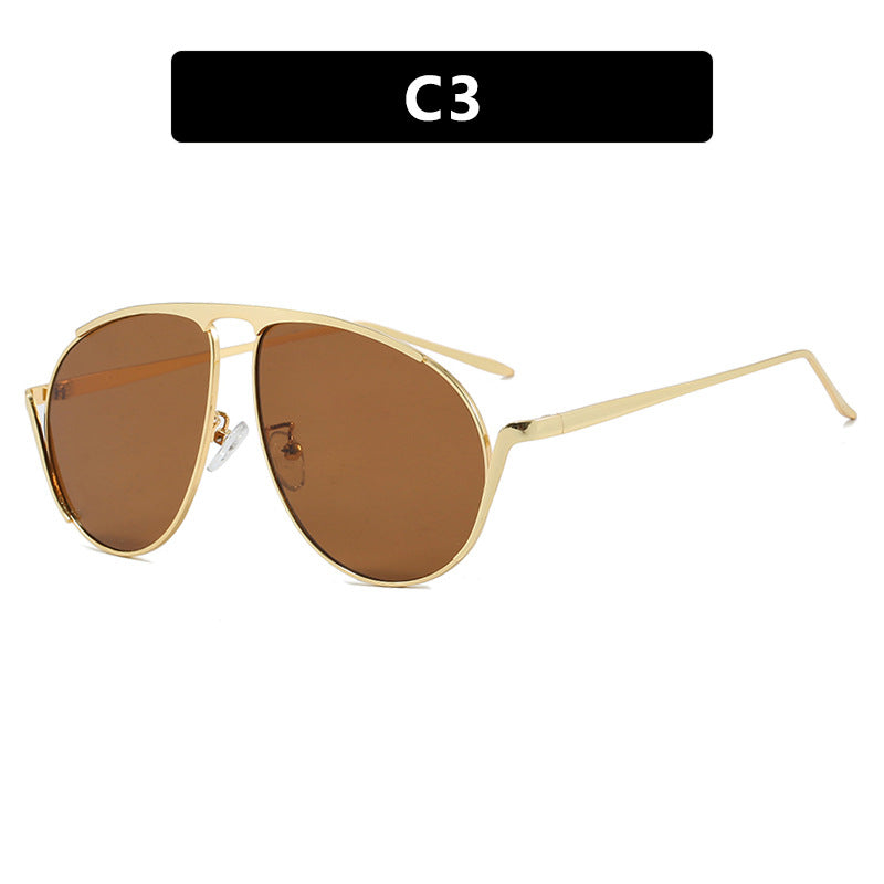 Ladies fashionable pilot sunglasses with polarized lenses and elegant metal frame Bowlift