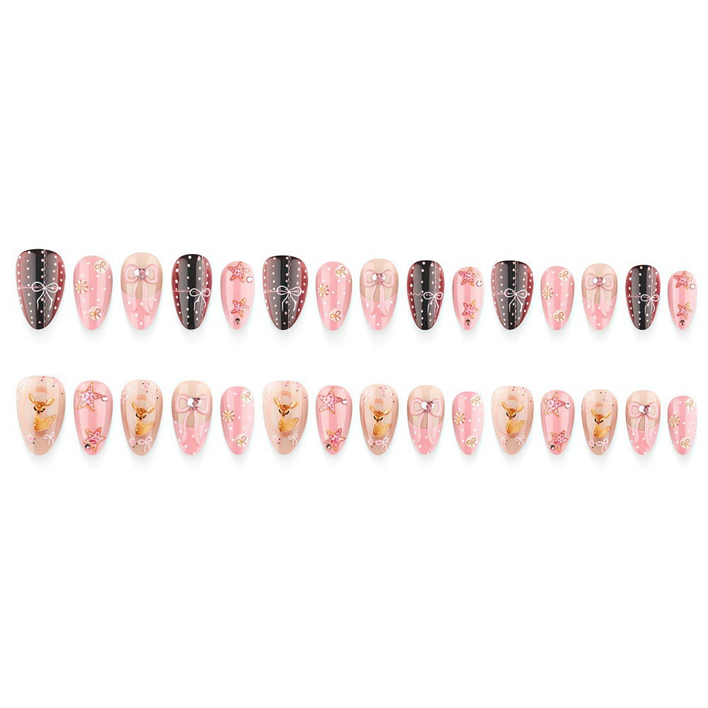 Playful art nails in heart and star motif Bowlift