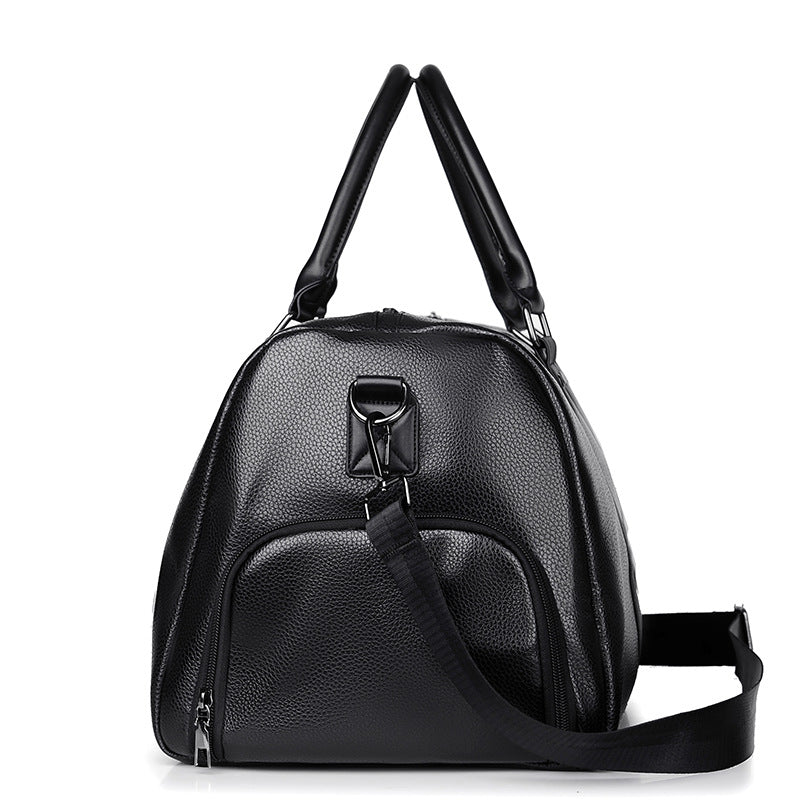 Premium Leather Weekend Duffel Bag Bowlift