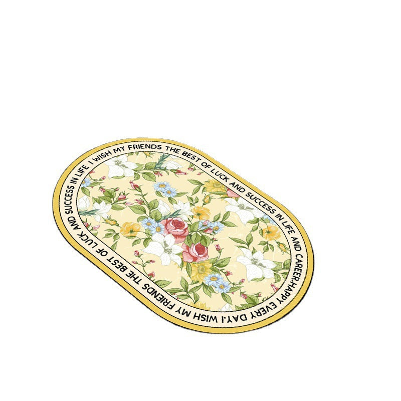 Floral Patterned Bathroom Mat Bowlift
