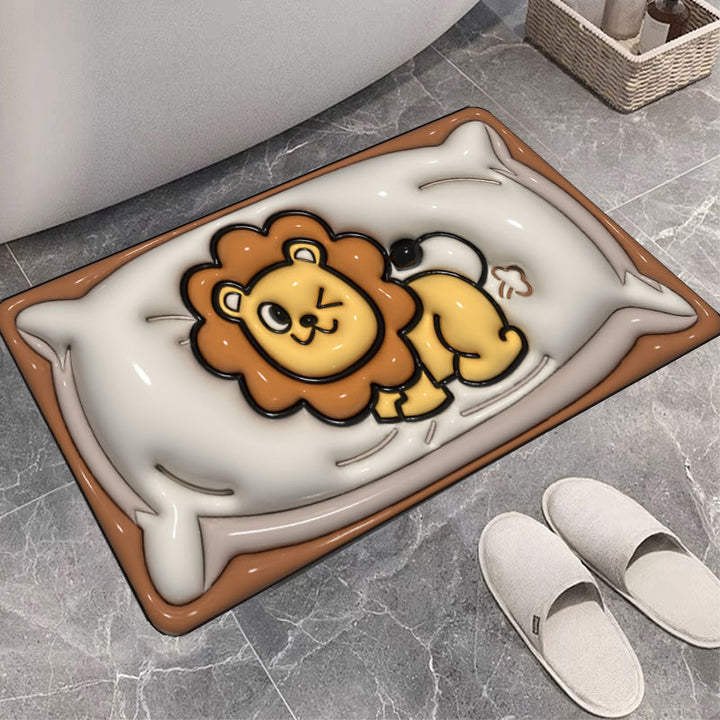 Cute Cartoon Cat Shape Bath Mat Bowlift