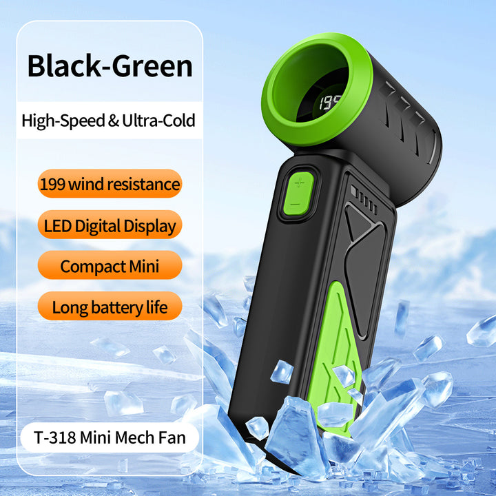 Women Portable Mini Fan with LED Temperature Display Bowlift