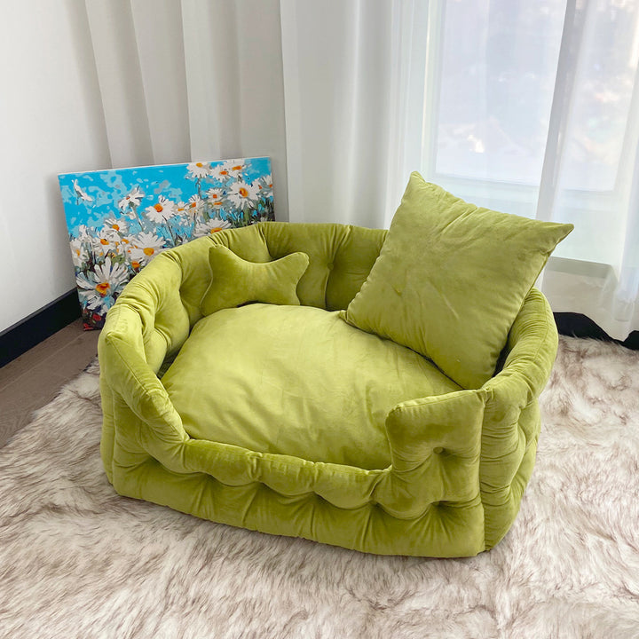Luxurious Velvet Dog Bed