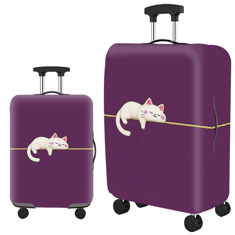 Tropical Leaf Print Hard Shell Luggage Bowlift