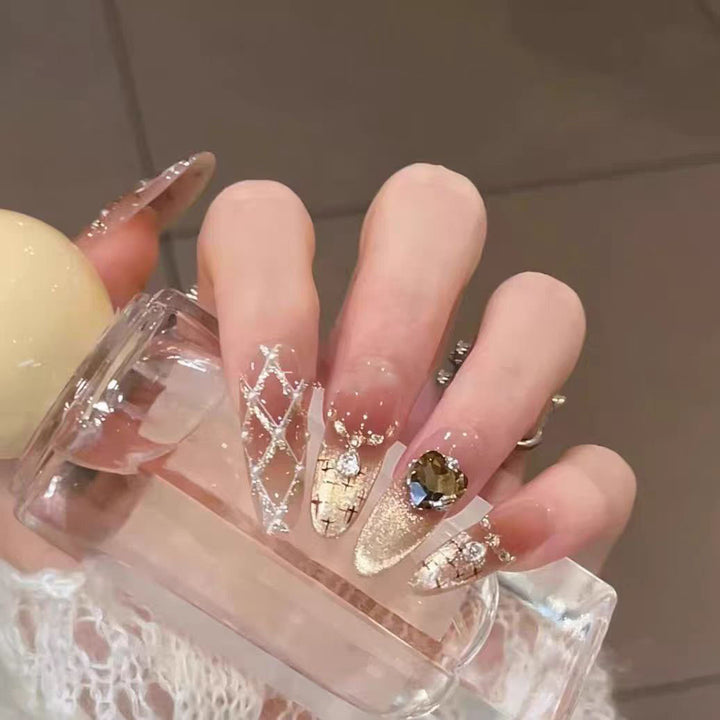 Trendy Ombre Leopard Print Press-On Nails Bowlift