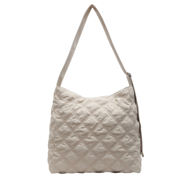 Quilted Soft Fabric Shoulder Bag Bowlift