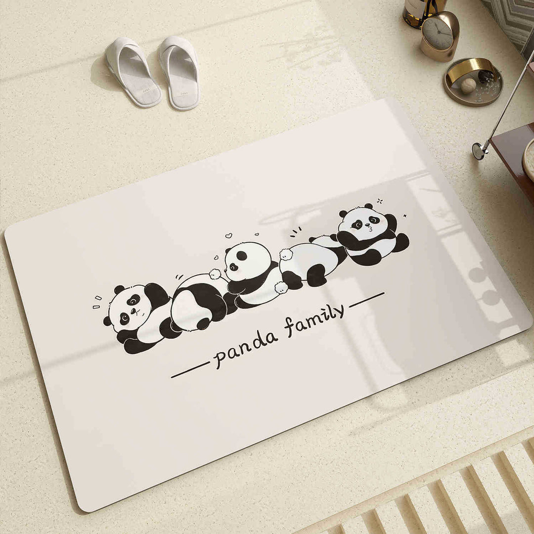 Adorable Panda-Themed Area Mat